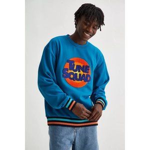 Urban Outfitters Dumbgood X Space Jam Crew Neck Sweatshirt In Blue Size Medium
